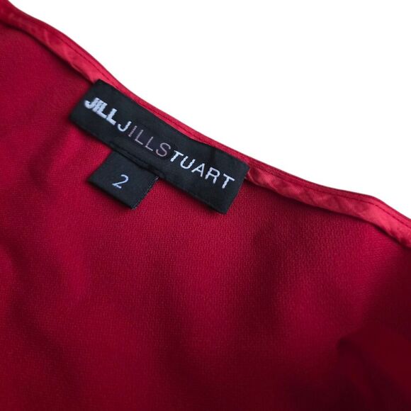 Jill Jill Stuart Red Cardinal Cutout One Shoulder Sheath Dress 2 - Picture 3 of 6